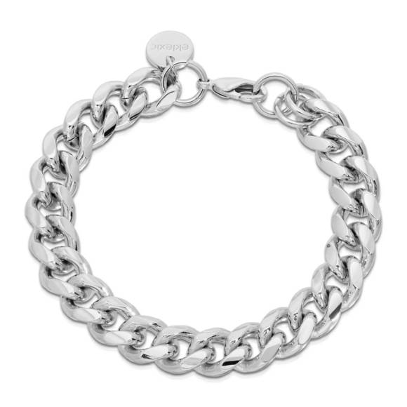 NEW EKLEXIC men's cuban link bracelet in silver